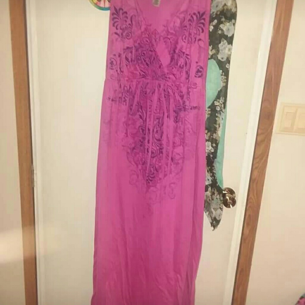 Long pink dress